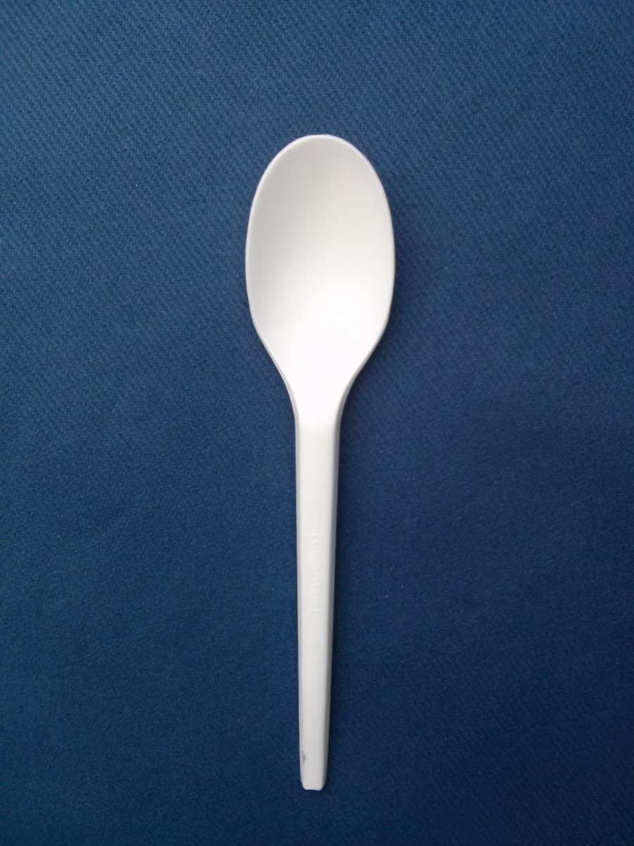 Cucchiaio in PLA cristallizzato (cpla) biodegradabile e compostabile- pacco da 50 pezzi