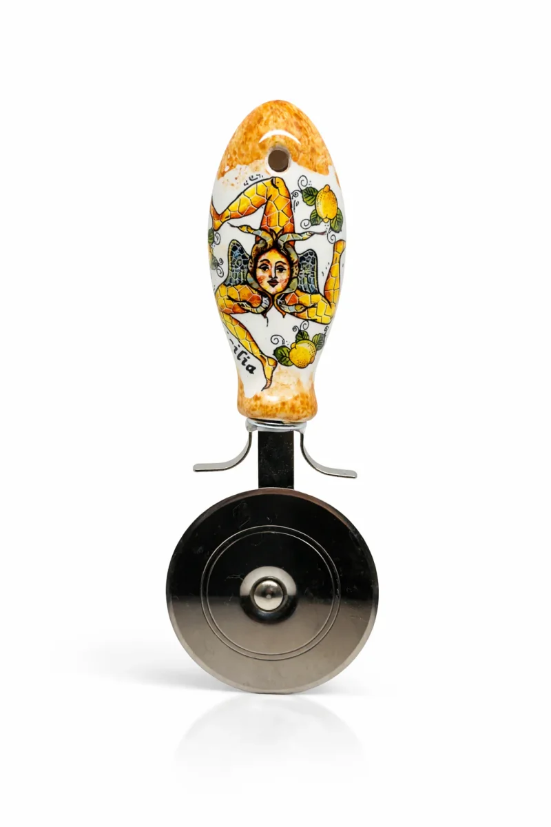Taglia Pizza con Manico Decorato – Ceramica di Caltagirone - immagine 3